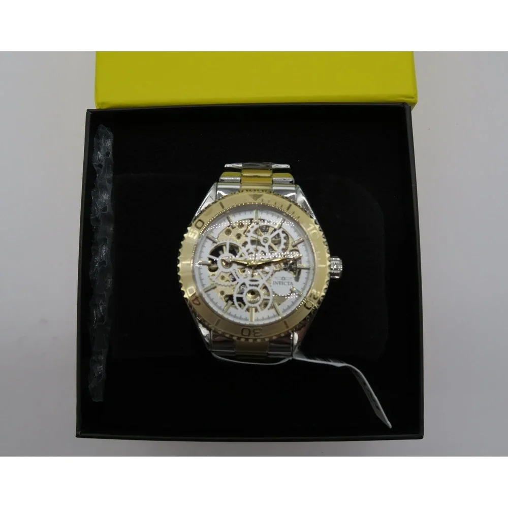 Invicta Objet D Art Glyph Automatic Men's Watch w/ Skeleton Dial - 43mm Two Tone